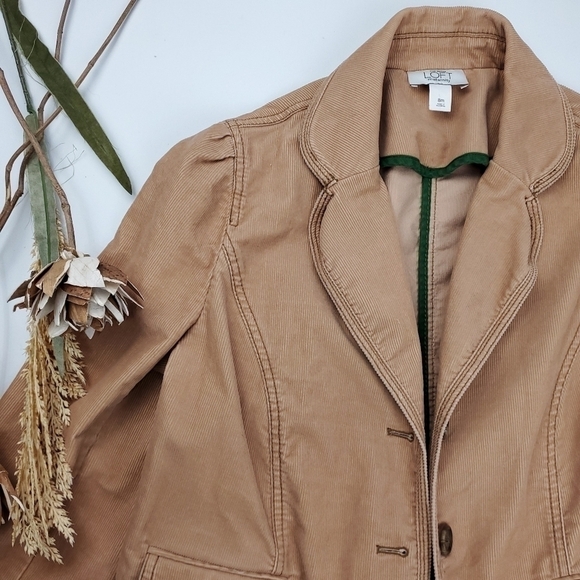LOFT Maternity Tan Corduroy Coat Size 8 - Picture 13 of 14